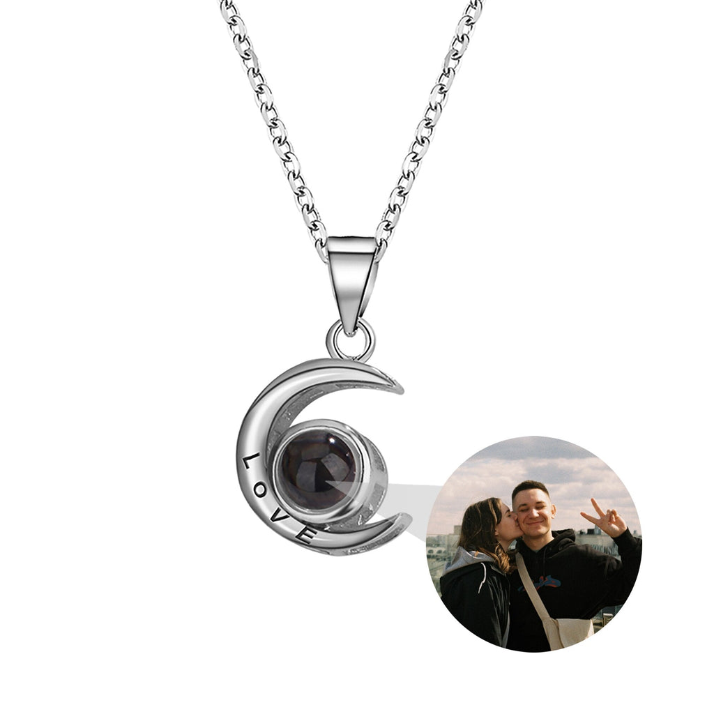 Custom Projection Photo Necklace Star Moon Necklace - MERGE.DAY.1.FREESTYLE