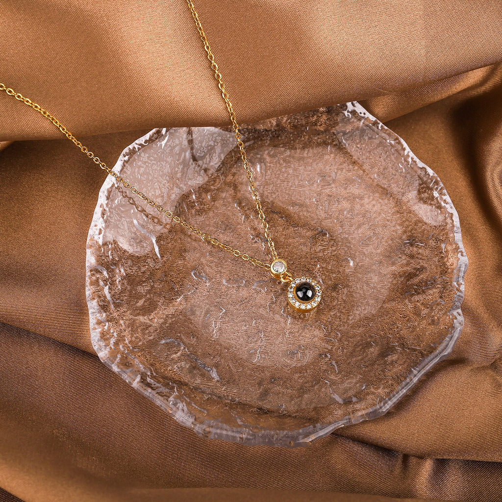 Customizable Photo Projection Necklace Couple Girlfriend Couple Jewelry - MERGE.DAY.1.FREESTYLE