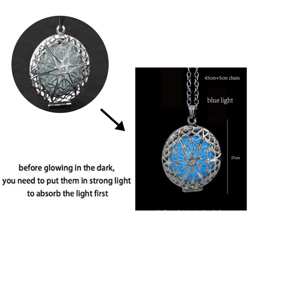 Luminous Dragon Necklace Glowing Night Fluorescence Silver Plated Glow In The Dark Necklace - MERGE.DAY.1.FREESTYLE