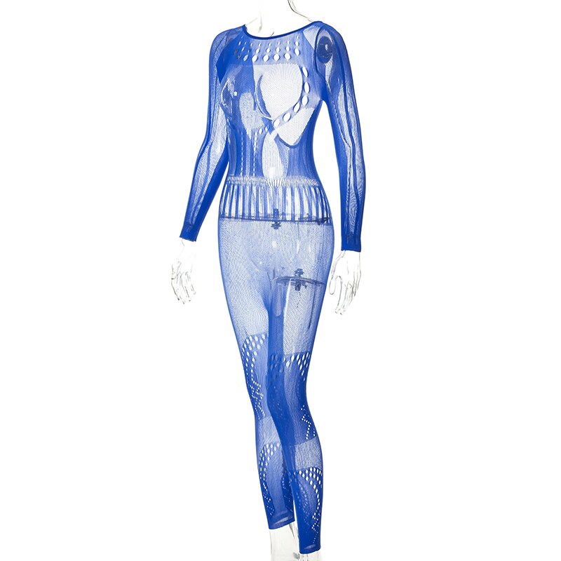 solid color Knitted Thin Long Sleeve Jumpsuit Romper - MERGE.DAY.1.FREESTYLE
