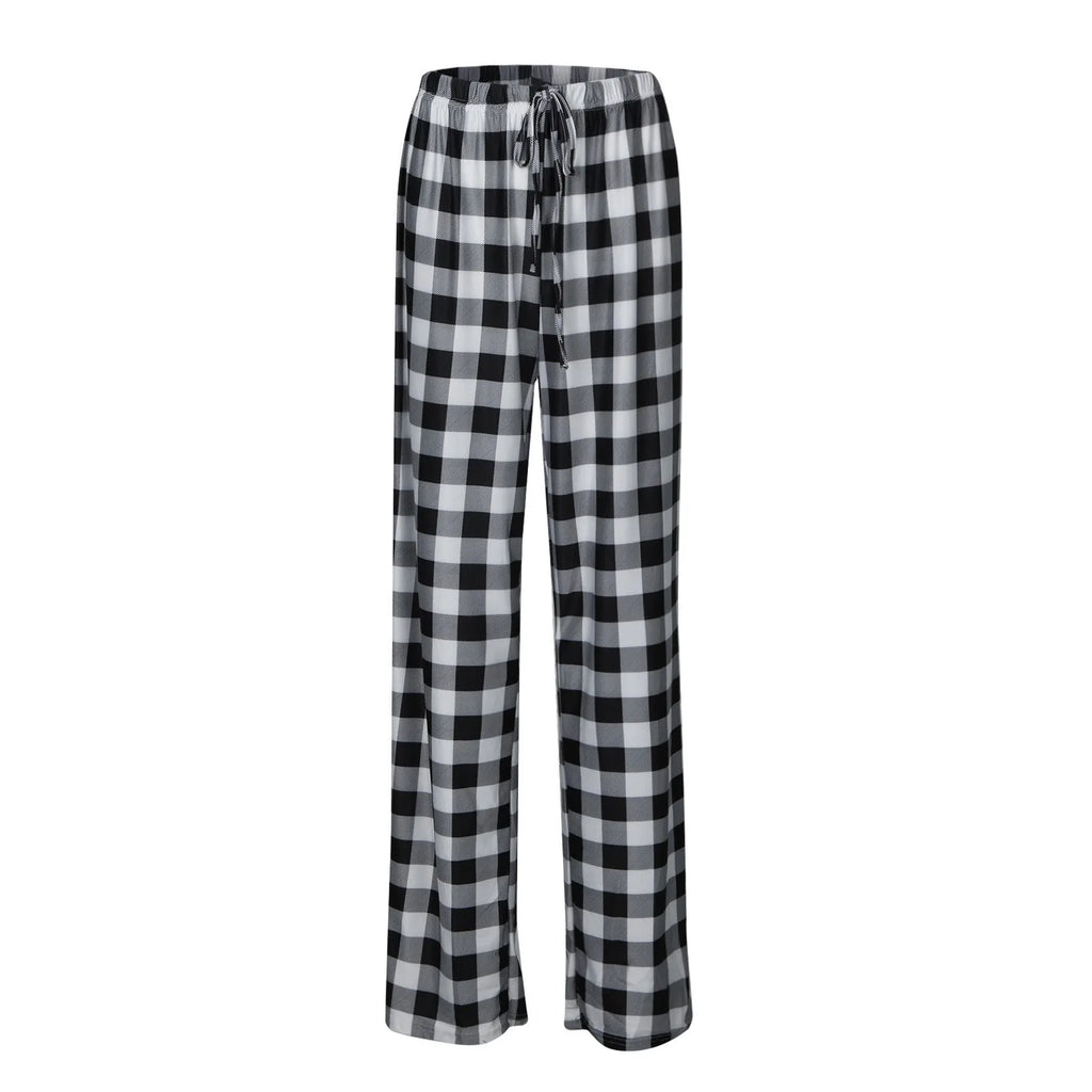 Women Christmas Pajama pants Autumn Winter Plaid Printed Pants - MERGE.DAY.1.FREESTYLE