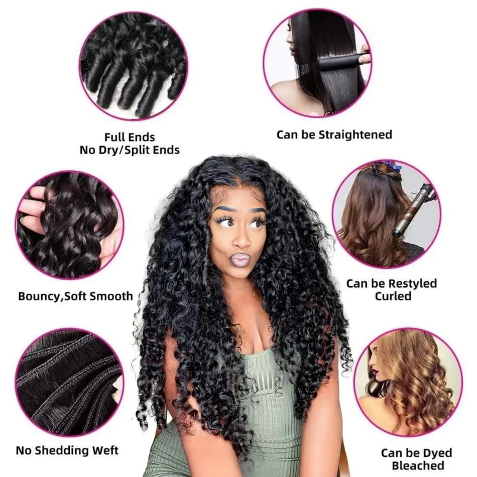 12A Burmese Curly Bundles Human Hair 18 20 22 24 Inch Unprocessed Virgin Hair Deep Wave Bundles With Spiral Curls Ends Water Wave Human Hair Bundles For Black Women Natural Color - MERGE.DAY.1.FREESTYLE