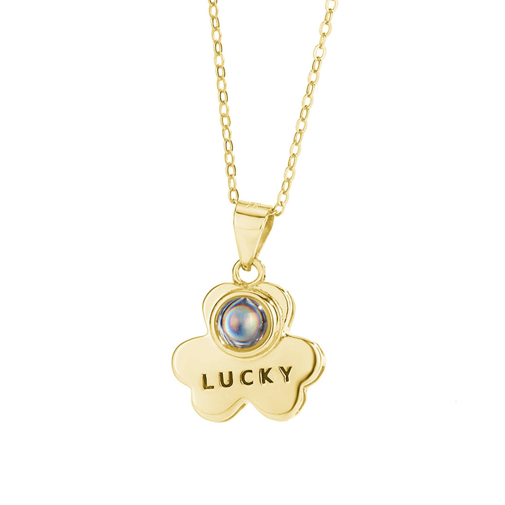 Customizable Photo Bear Projection Necklace Silver Shiny Necklace - MERGE.DAY.1.FREESTYLE