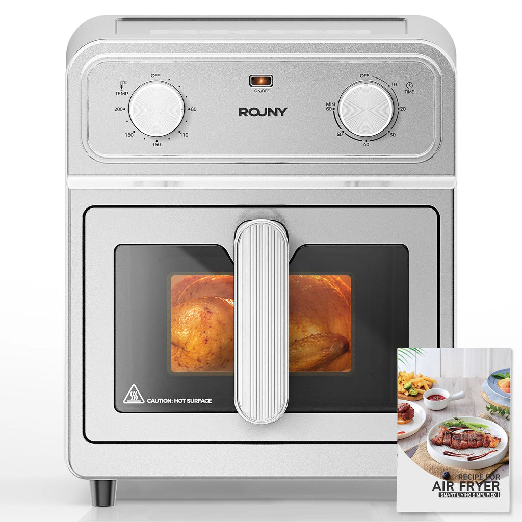 304 Stainless Steel Square Modern Air Fryer Oven 1700W 6L BPA-Free All-Metal Toaster Oven Frying Baking Roasting Household Use - MERGE.DAY.1.FREESTYLE
