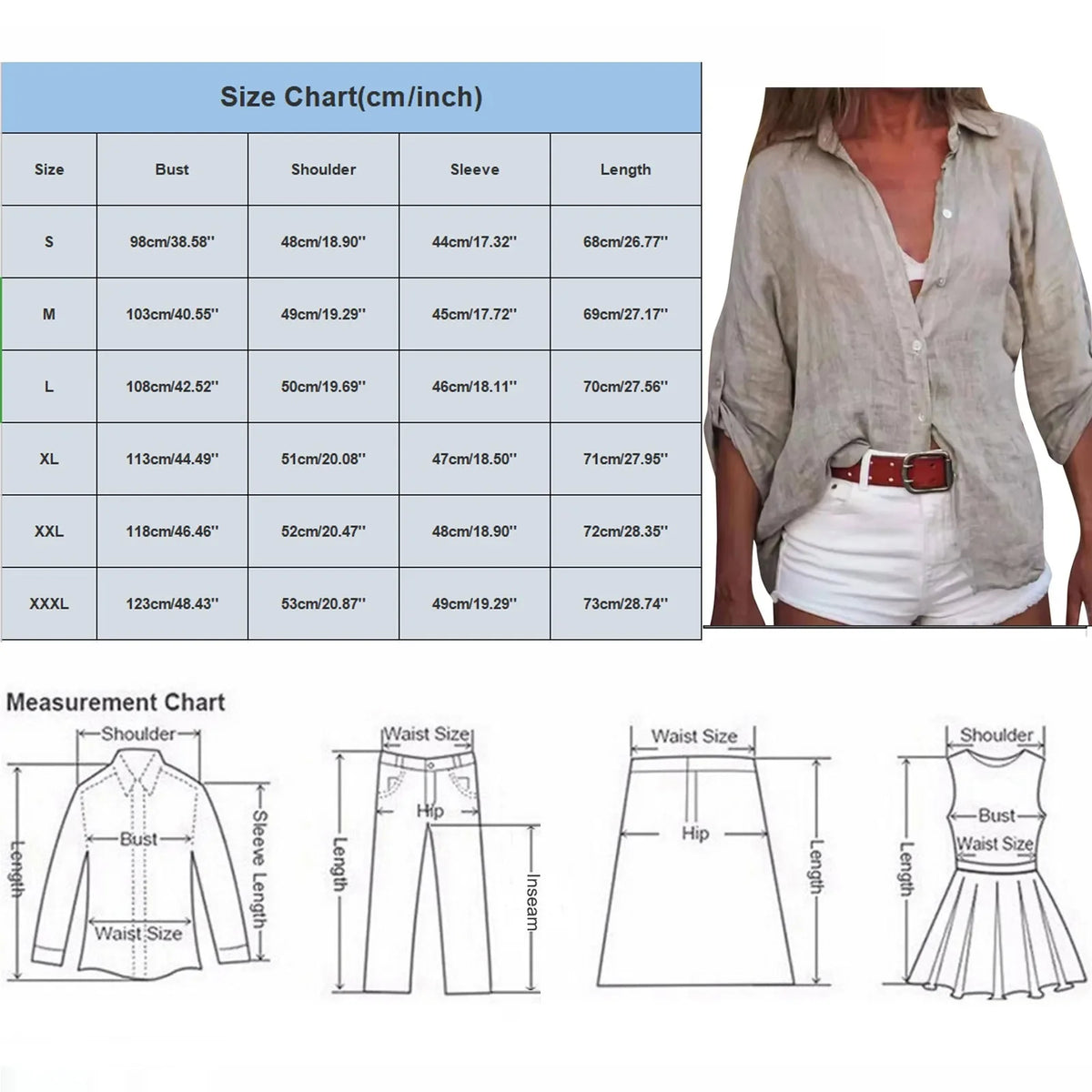 Cotton Linen Blouse Shirts Summer Solid Color Short Sleeve Buttons Cardigan Shirts - MERGE.DAY.1.FREESTYLE
