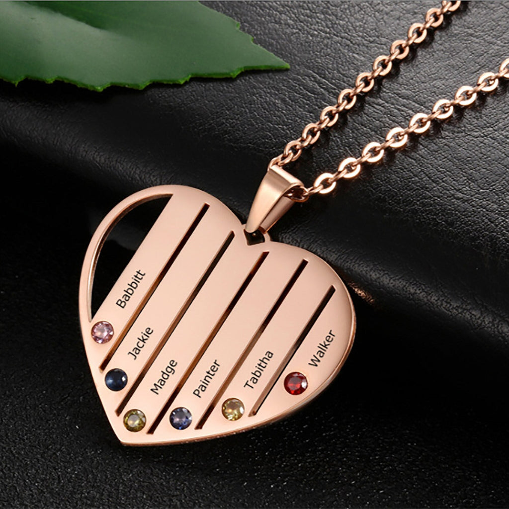 Necklace that can customize birthstone and name For Women ManCouple Gift - MERGE.DAY.1.FREESTYLE