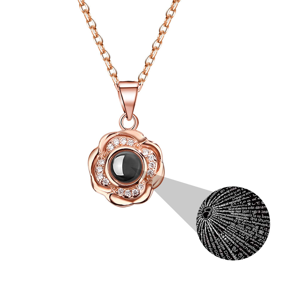 Flowers that can be customized for photos Projection Photo Necklace - MERGE.DAY.1.FREESTYLE