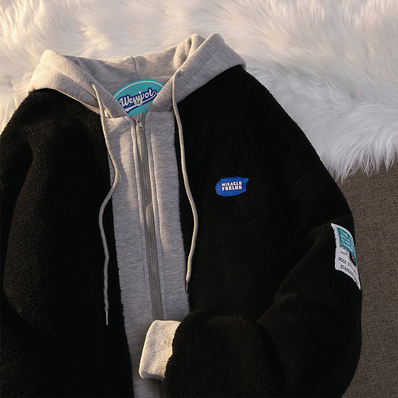Hooded Sweatshirt Casual Thick Warm Loose Padded Jackets Coat - MERGE.DAY.1.FREESTYLE
