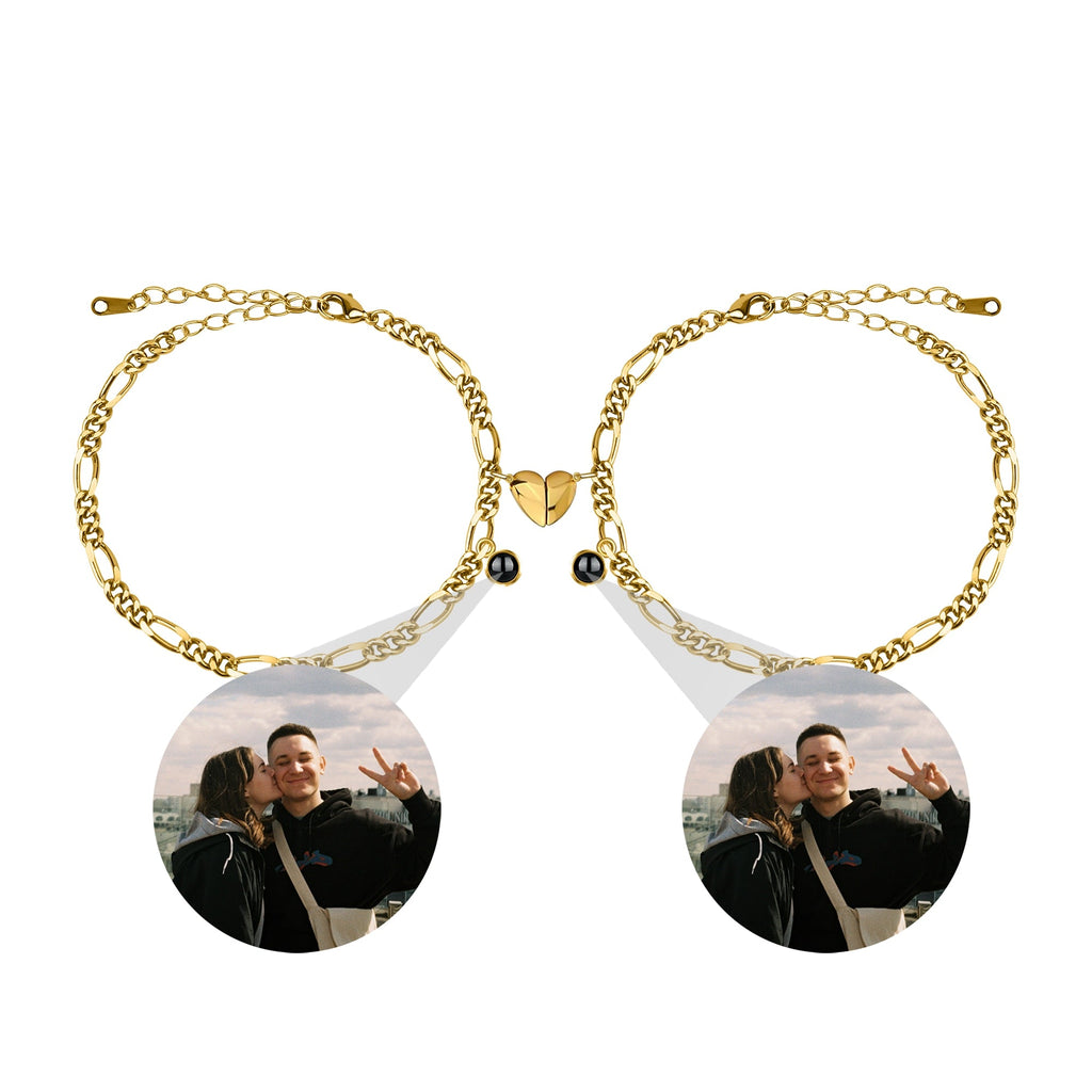 Customizable photo Projection Couple Bracelet Simple Projection Shake Bracelet - MERGE.DAY.1.FREESTYLE