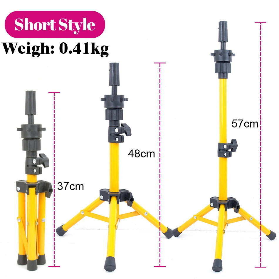 21-24inch Canvas Block Head Mannequin Wig Head Wig Stand Tripod with Head, Mannequin Head Wig Display Styling Head With Stand - MERGE.DAY.1.FREESTYLE