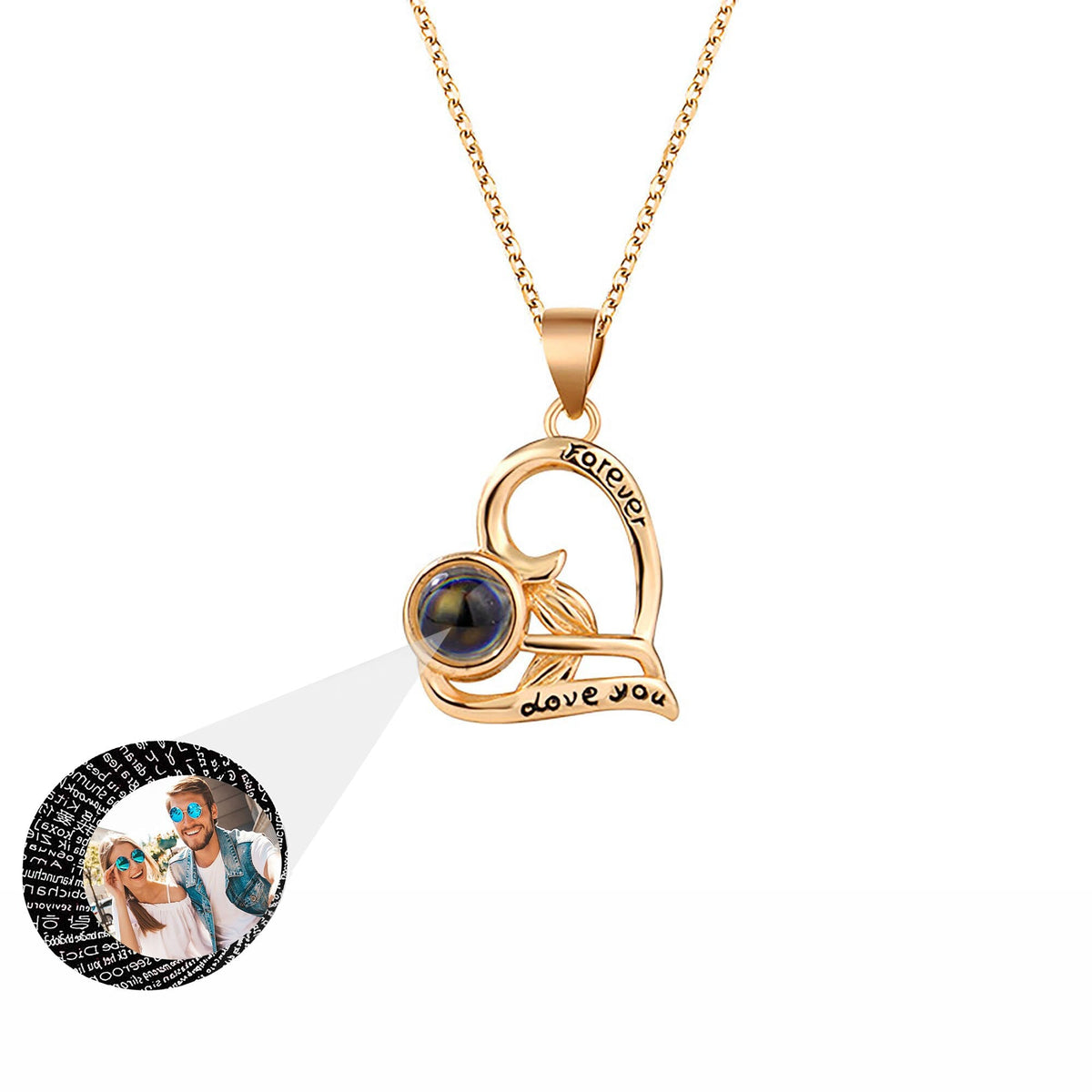 Flowers that can be customized for photos Projection Necklace Pendant Jewelry - MERGE.DAY.1.FREESTYLE