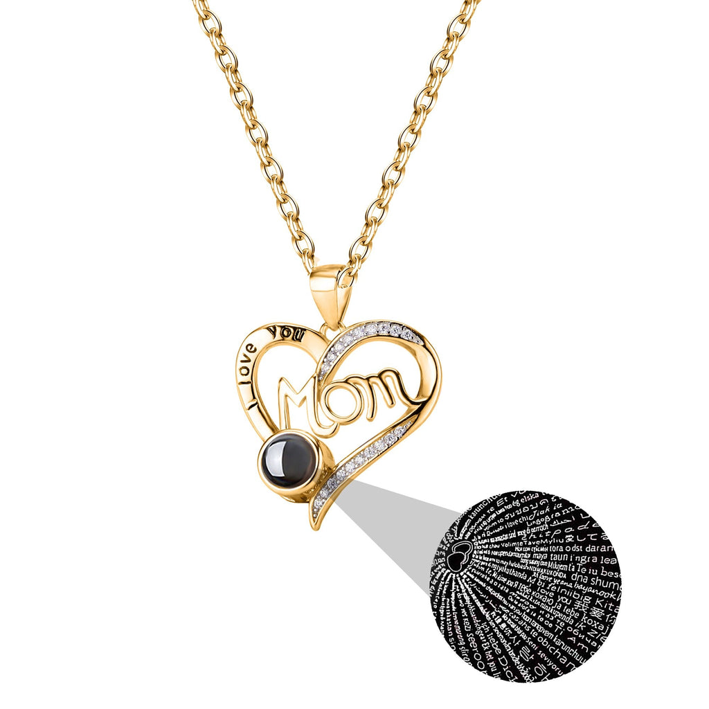 Love projection necklace with customizable photos Pendant Memorial Gift Anniversary gift - MERGE.DAY.1.FREESTYLE