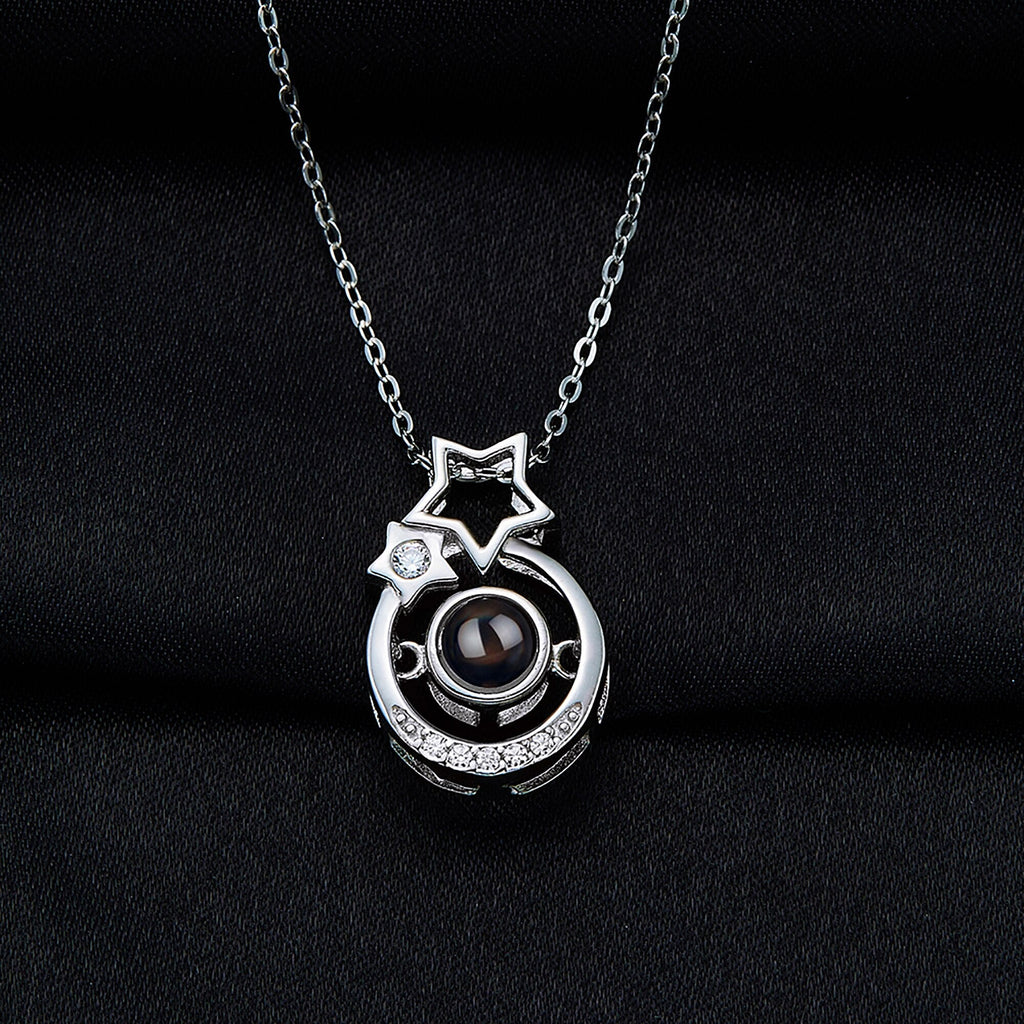 Romantic Gift Custom star shape Photo Projector Pendant Necklace - MERGE.DAY.1.FREESTYLE