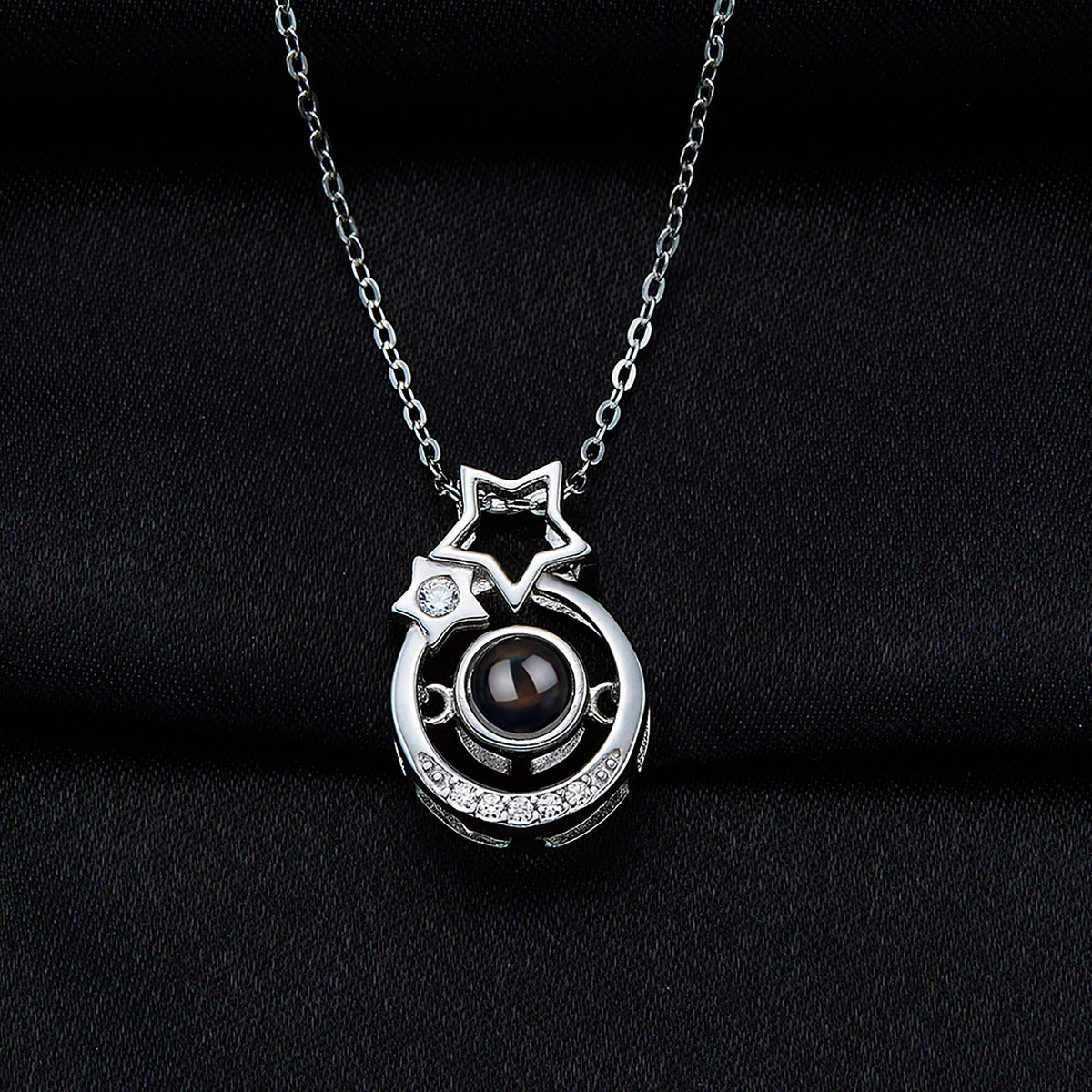Romantic Gift Custom star shape Photo Projector Pendant Necklace - MERGE.DAY.1.FREESTYLE