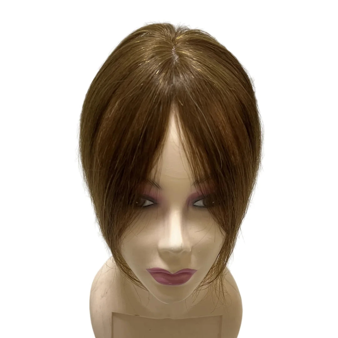 25cm Clip In Natural Human Hair Topper For Women Bangs Fringe Hair Pieces Middle Part Brazilian Hairpiece Add Hair Volume - MERGE.DAY.1.FREESTYLE