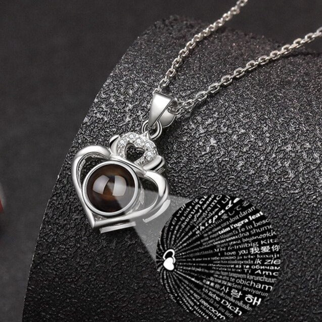 Customized Projection Necklace Heart Photo Projection Necklace for Women Girl Friend Ladies Gifts - MERGE.DAY.1.FREESTYLE