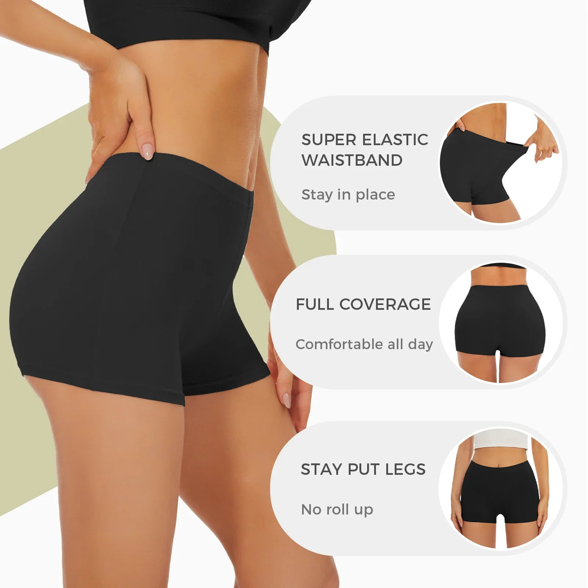 Seamless Boxers Panties Underwear Low Waist Solid Color Breathable Boyshorts - MERGE.DAY.1.FREESTYLE