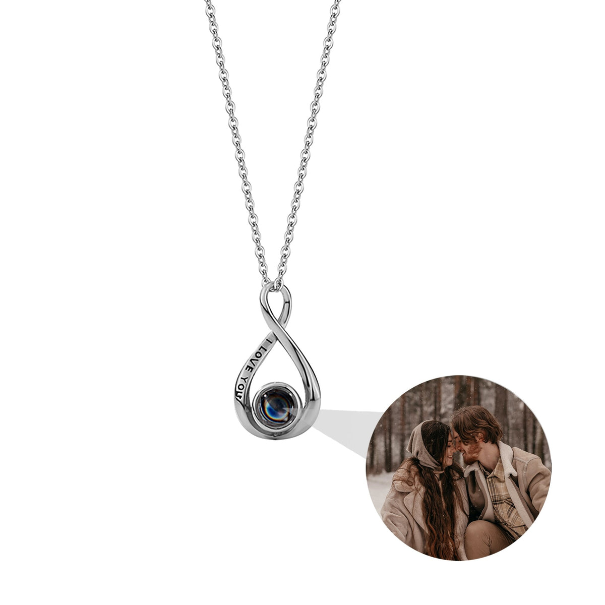 Customized 8-character Projection Necklace , Creative Photo Projection pendant - MERGE.DAY.1.FREESTYLE