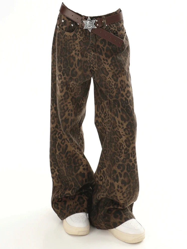 Baggy Leopard Print Y2k Jeans Women - MERGE.DAY.1.FREESTYLE