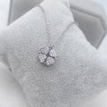 Love Heart Shaped Double Side Moonstone Magnetic Four Leaf Clover Good Pendant Necklace - MERGE.DAY.1.FREESTYLE
