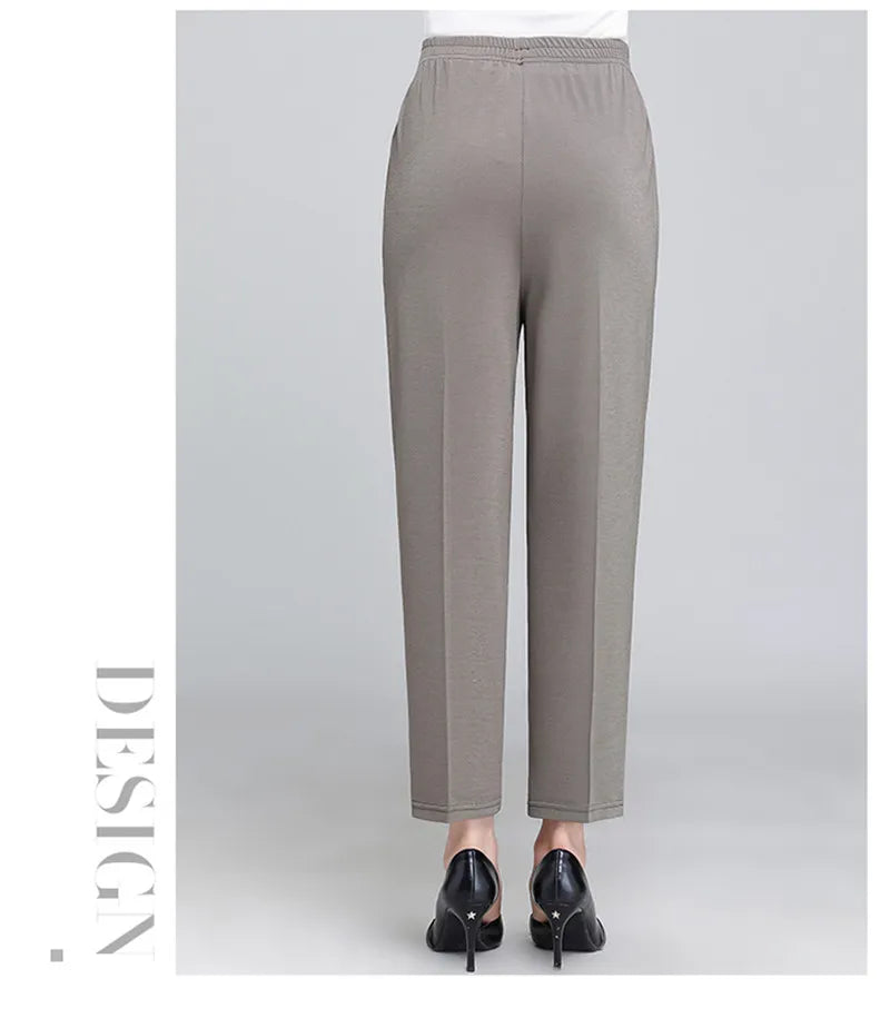 Spring Summer Pants Thin Elastic Waist Loose Cotton - MERGE.DAY.1.FREESTYLE