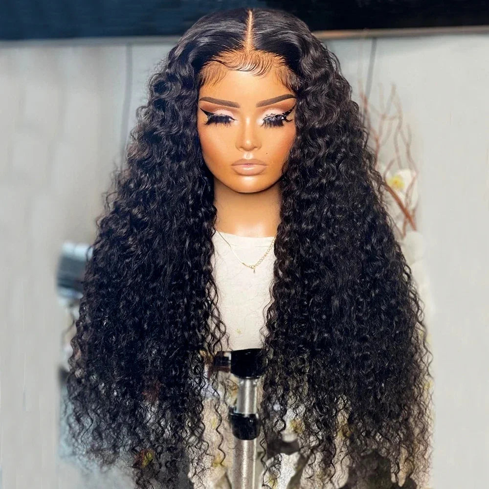Malaysian Water Wave Wigs 13x6 HD Transparent Lace Front Human Hair Wigs Wear and Go Glueless Lace Frontal Wigs Deep Curly Wigs - MERGE.DAY.1.FREESTYLE