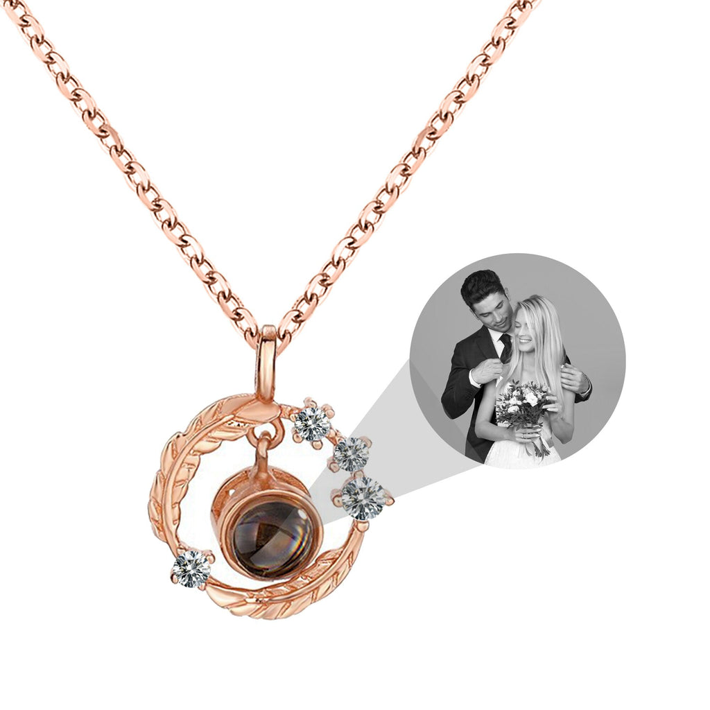 Personalized Photo Feather Projection Necklace New Jewelry - MERGE.DAY.1.FREESTYLE