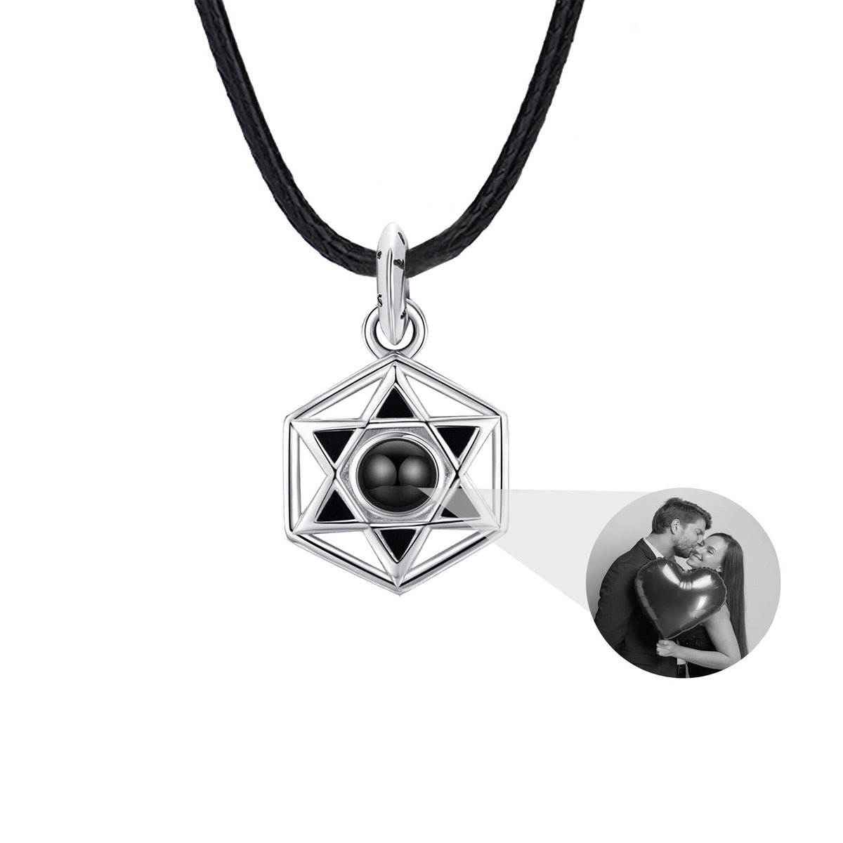 Six Stars Couple with Customized Photos Projection Necklace Pendant Jewelry - MERGE.DAY.1.FREESTYLE