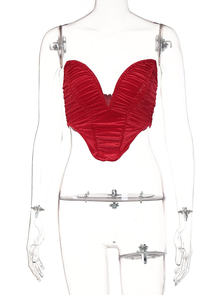 Sleeveless Slash Neck Draped Crop Top Solid Elegant Shirt - MERGE.DAY.1.FREESTYLE
