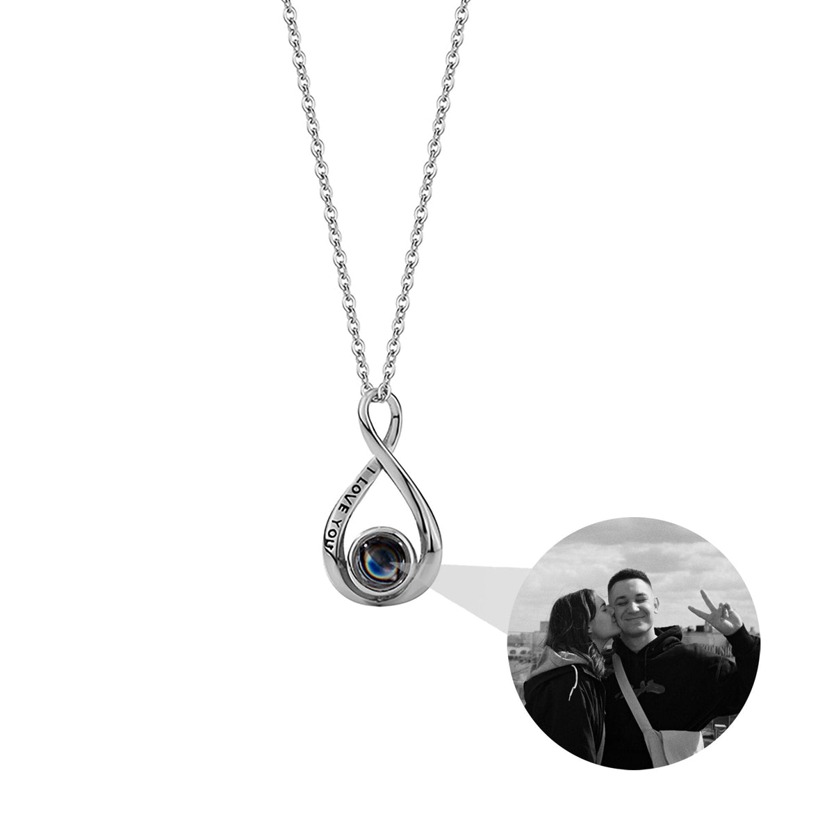 Customized 8-character Projection Necklace , Creative Photo Projection pendant - MERGE.DAY.1.FREESTYLE