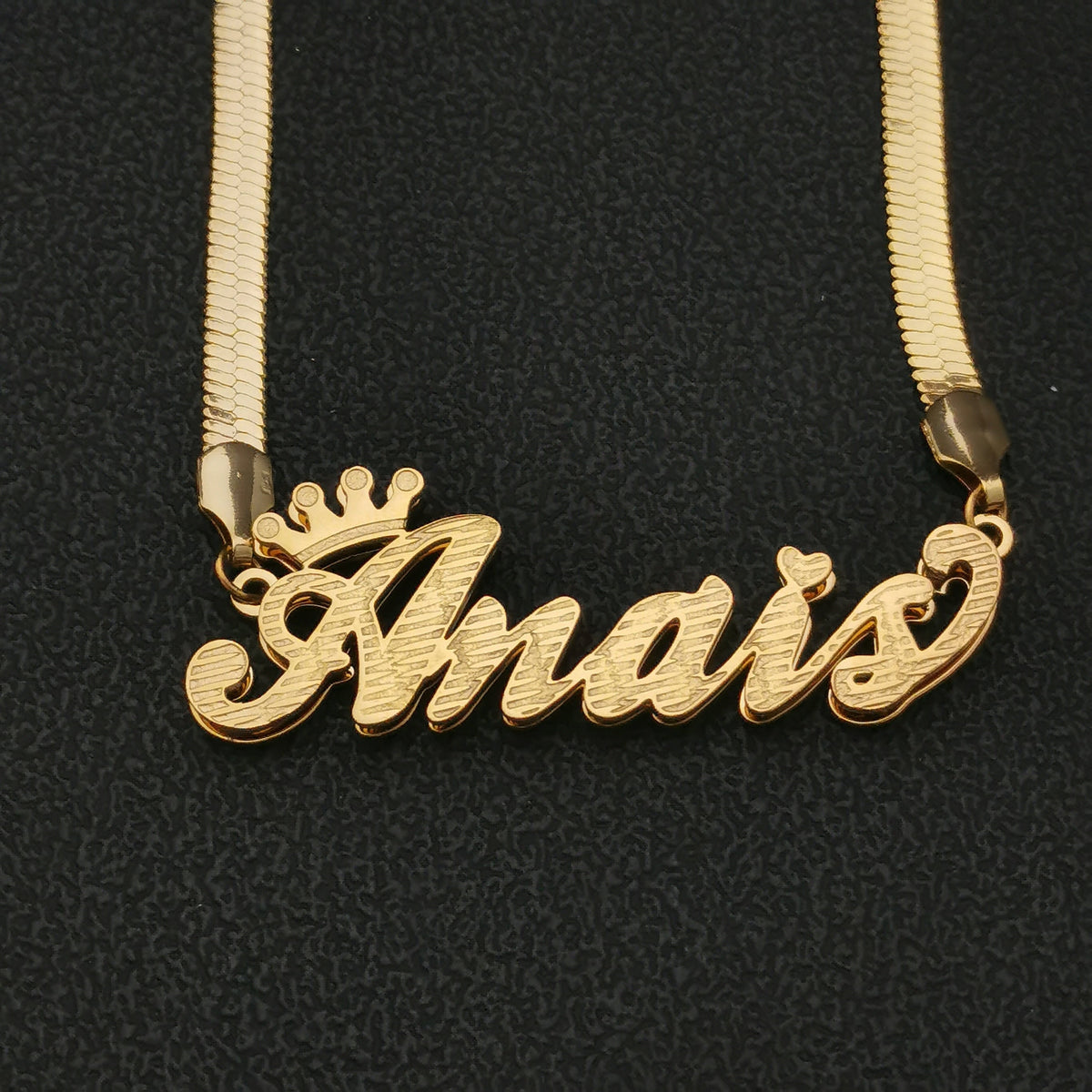 3D Double Plate Custom Nameplate Necklace Gold Plate Pendant Personalized Name Necklace - MERGE.DAY.1.FREESTYLE