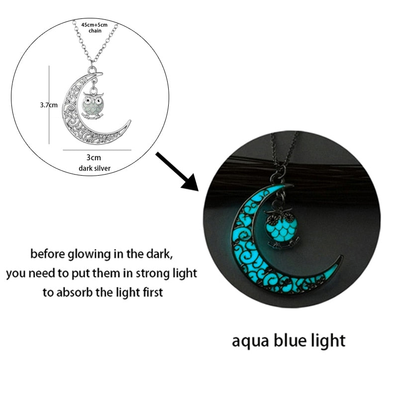 Luminous Dragon Necklace Glowing Night Fluorescence Silver Plated Glow In The Dark Necklace - MERGE.DAY.1.FREESTYLE