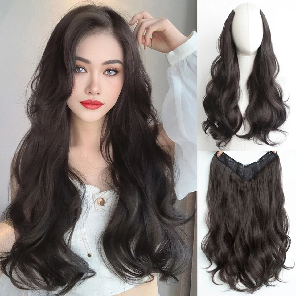 AOSI Part Synthetic Clip In Hair Extension Long Thick Curly Natural Blonde Flase Hair Hairpieces For Women Heat Resistant - MERGE.DAY.1.FREESTYLE