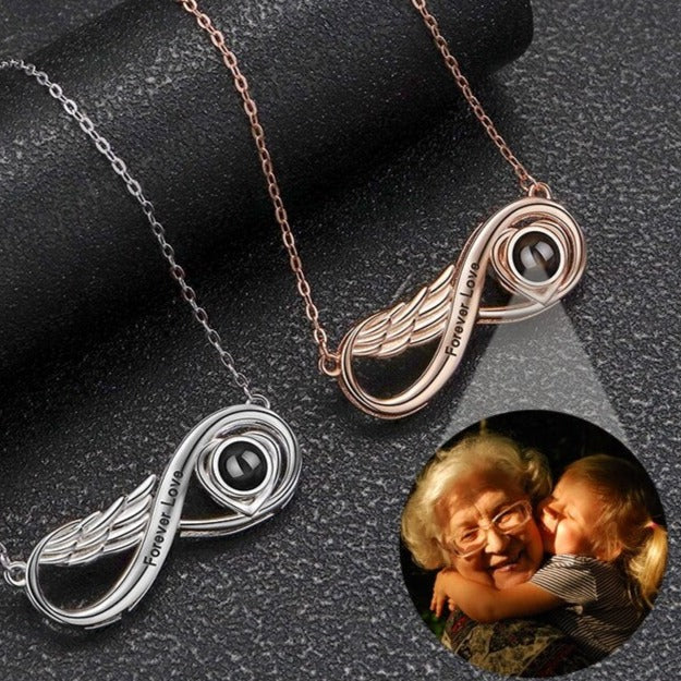 Personalized Projection Photo Necklace Necklace Infinity Pendant Birthday Jewelry Gift - MERGE.DAY.1.FREESTYLE
