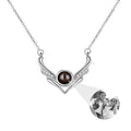 Angel wings with customizable photosProjection Necklace Pendant Jewelry - MERGE.DAY.1.FREESTYLE