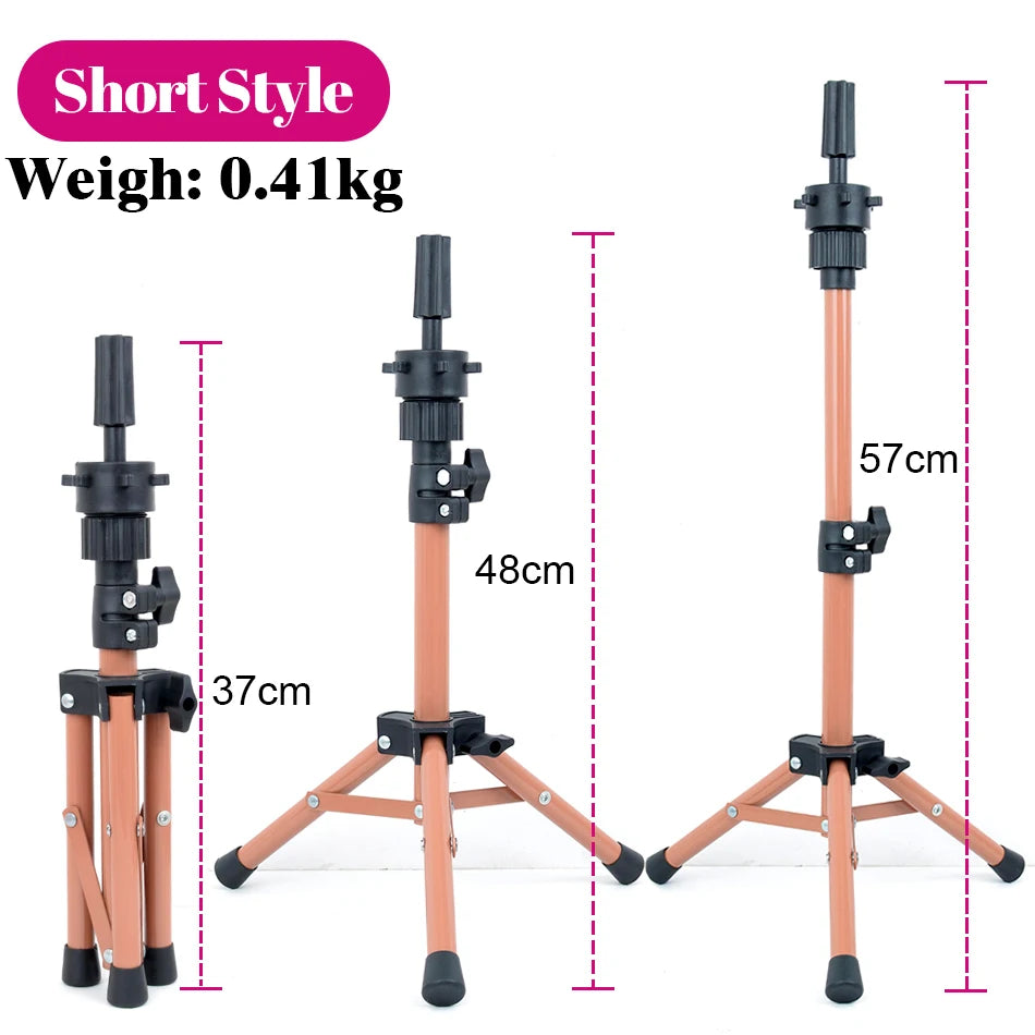 21-24inch Canvas Block Head Mannequin Wig Head Wig Stand Tripod with Head, Mannequin Head Wig Display Styling Head With Stand - MERGE.DAY.1.FREESTYLE