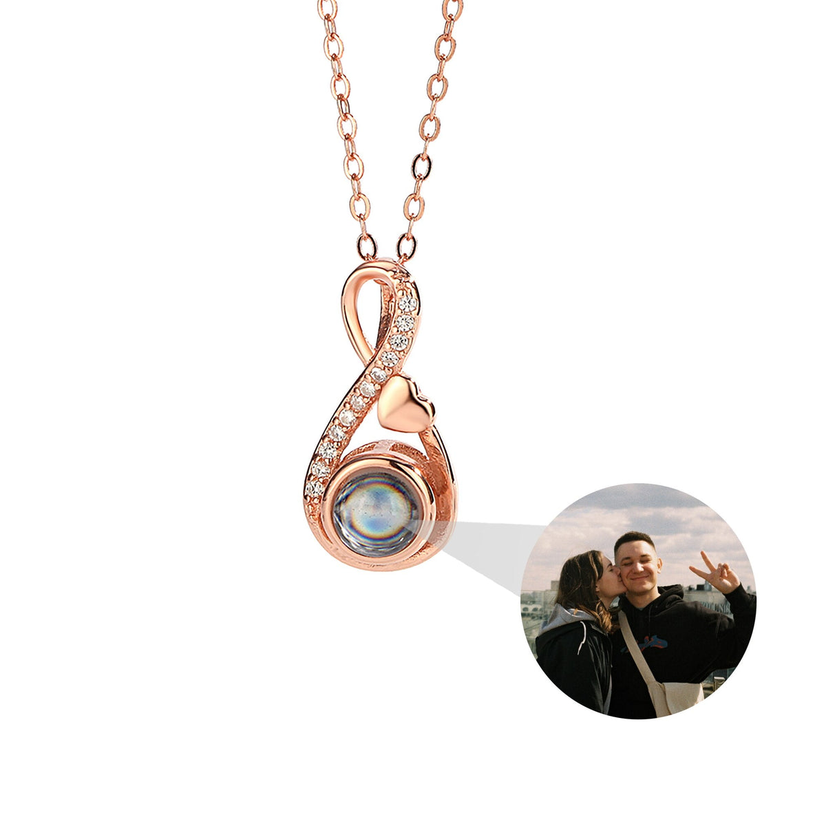 Projection necklace For Customized Photos Romantic Love Memory Wedding Necklace for Women - MERGE.DAY.1.FREESTYLE