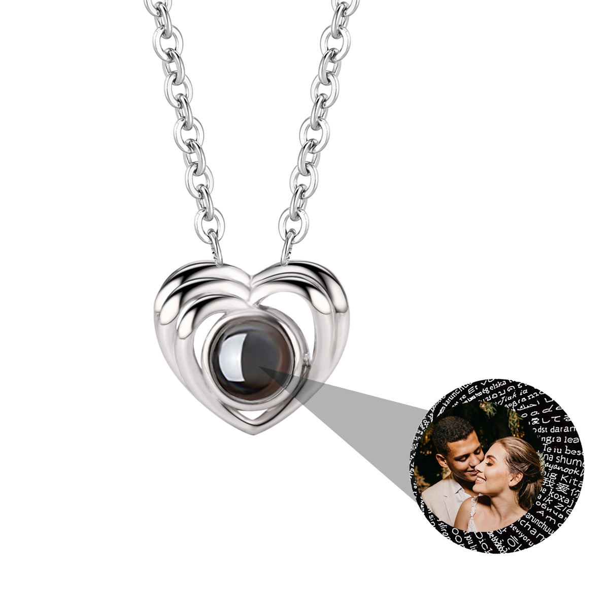 Customized photo necklace Projection Necklace Pendant For Lover Girlfriend - MERGE.DAY.1.FREESTYLE