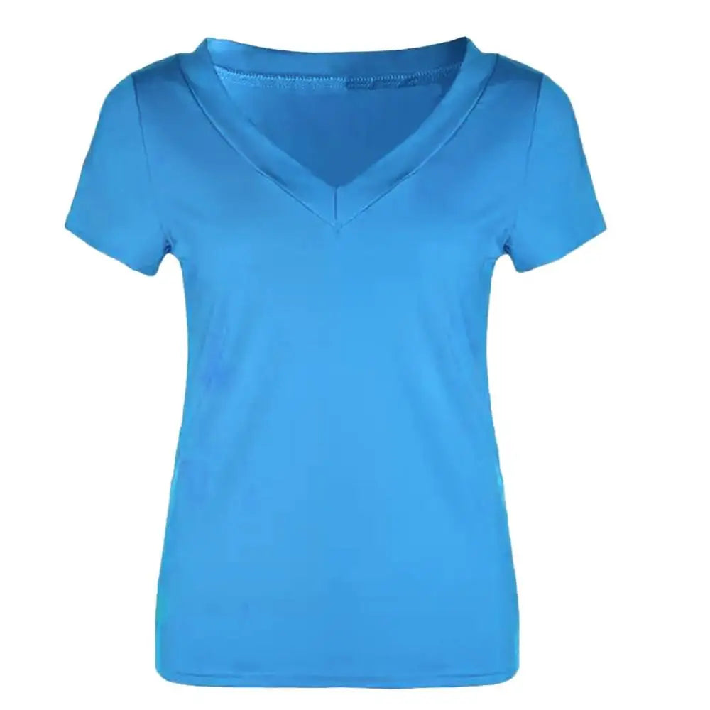 Slim Fit Plus Size T-Shirt Women Top Solid Color Short Sleeve - MERGE.DAY.1.FREESTYLE