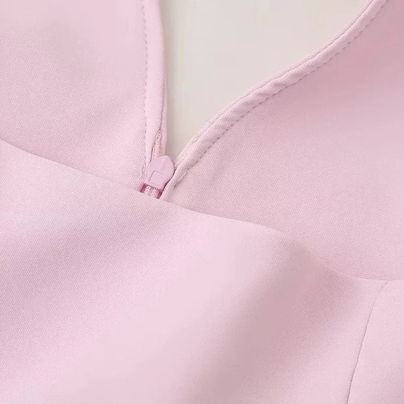 Lapel V- Neck Sleeveless Halter Tops Hip Package Mini Skirt Two Pieces Sets Female Streetwear - MERGE.DAY.1.FREESTYLE