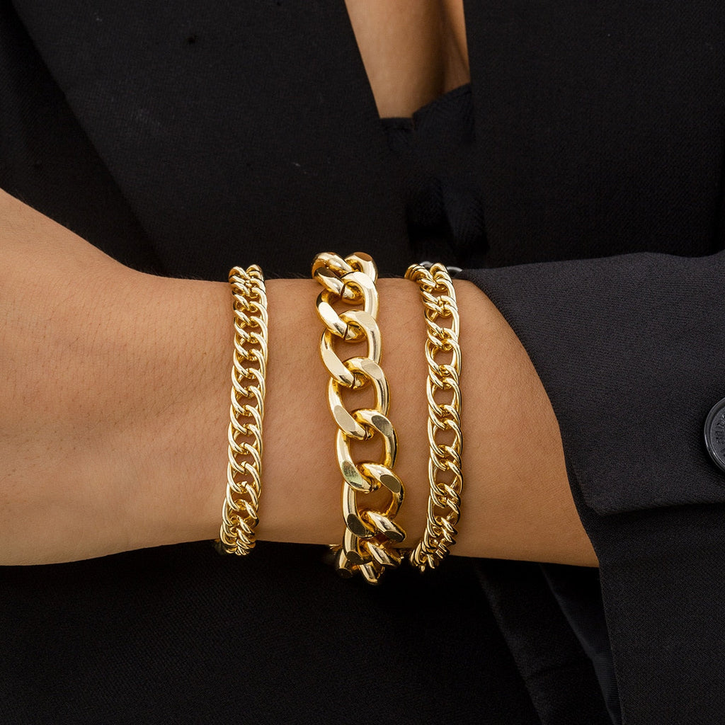 Hip Hop Thick Link Chain Bracelet Women's CCB Material - MERGE.DAY.1.FREESTYLE