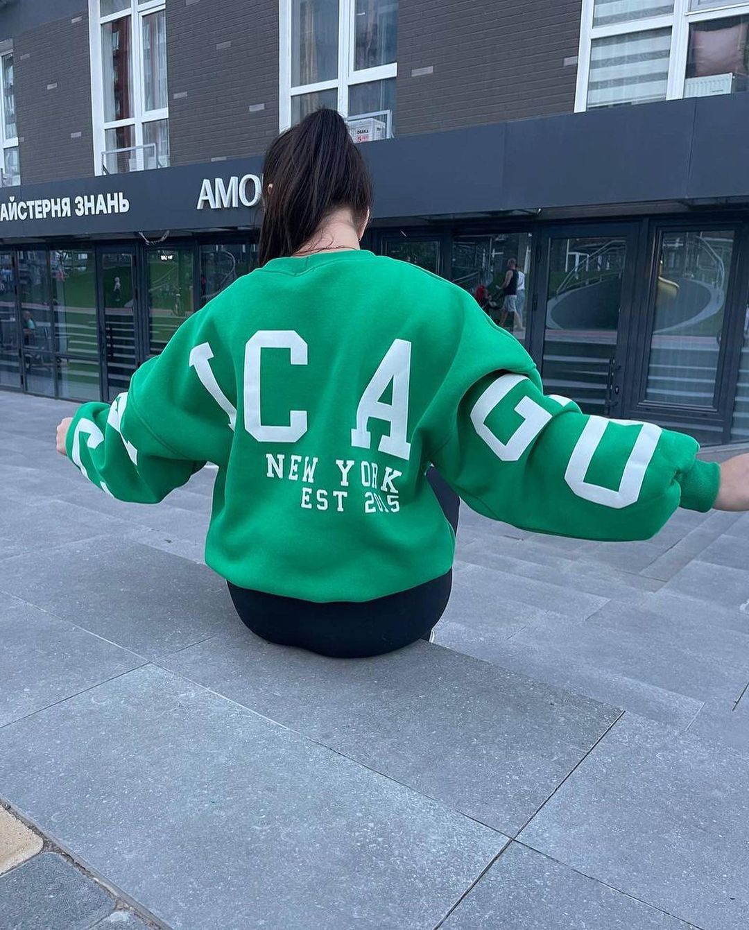 Casual Letters Print Sweatshirt Women Long Sleeve Loose Hoodies Y2k Streetwear - MERGE.DAY.1.FREESTYLE