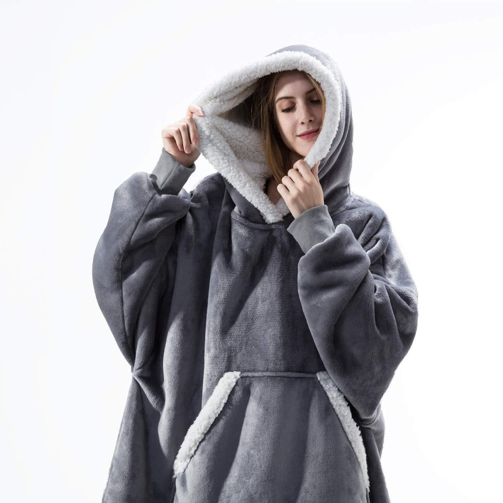 Winter Oversized Hoodies Women Giant Hoody Flannel Fleece Wearable Blanket - MERGE.DAY.1.FREESTYLE