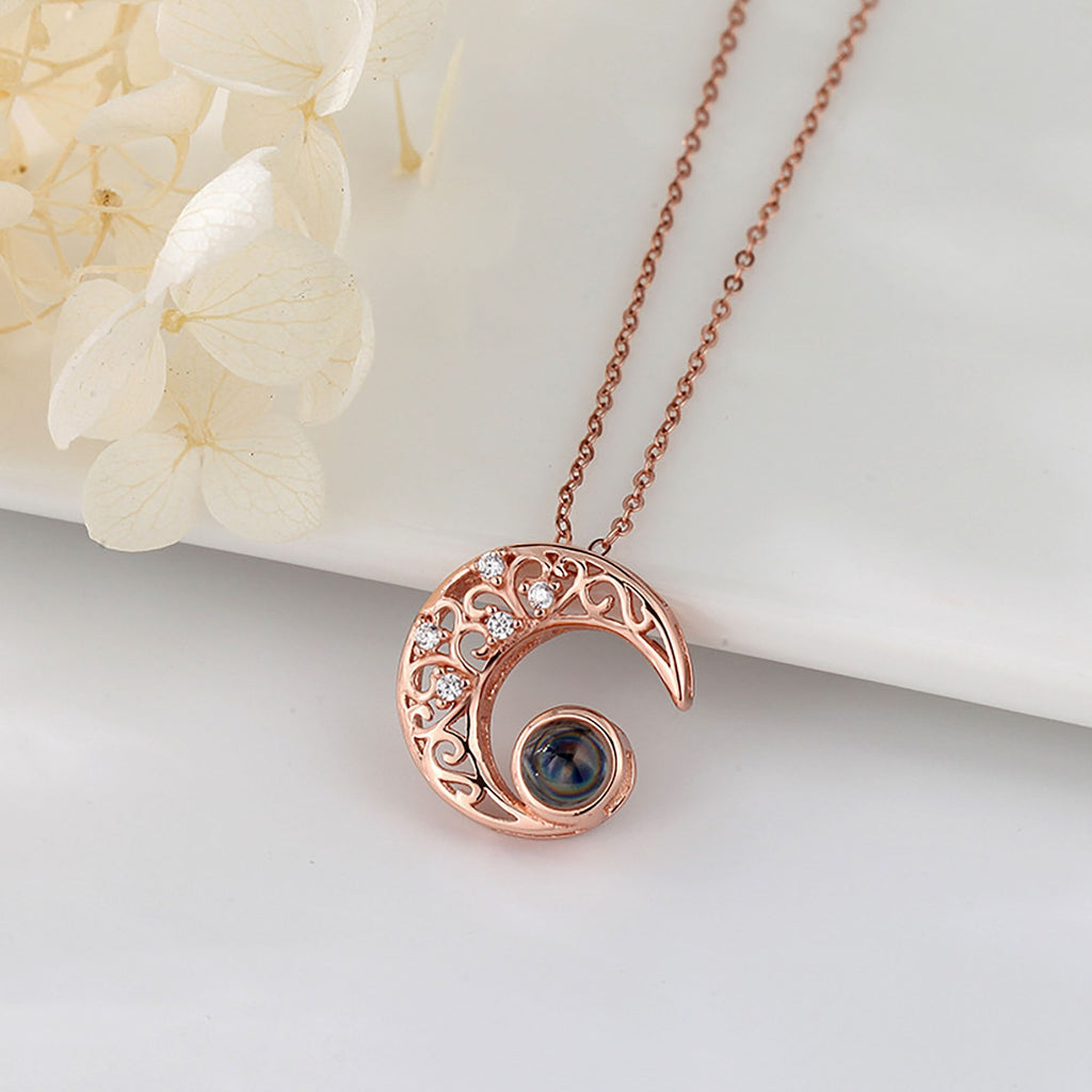 Custom Projection Photo Necklace Trendy Star Moon Necklace for Women Fashion Jewelry - MERGE.DAY.1.FREESTYLE