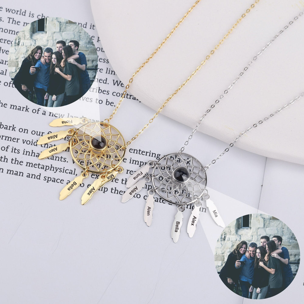 Customized Photo Dream catcher Projection Pendant Necklace - MERGE.DAY.1.FREESTYLE