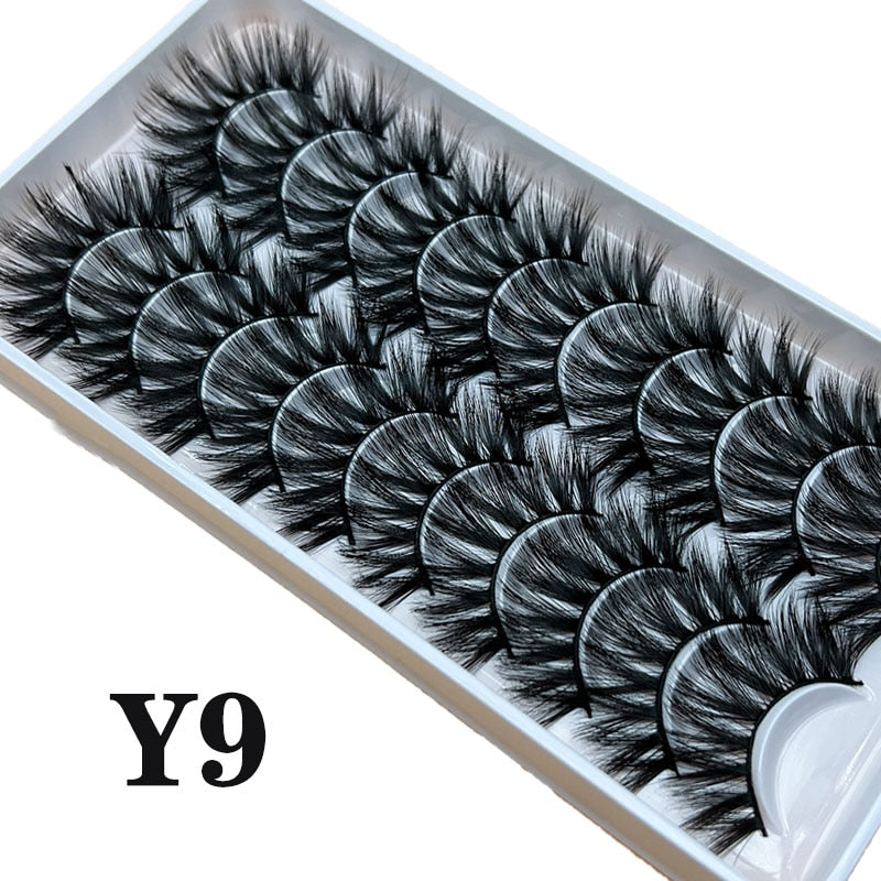 Strip Lashes 10-pairs Fluffy Mink Lashes 3D False Volume Eyelashes - MERGE.DAY.1.FREESTYLE
