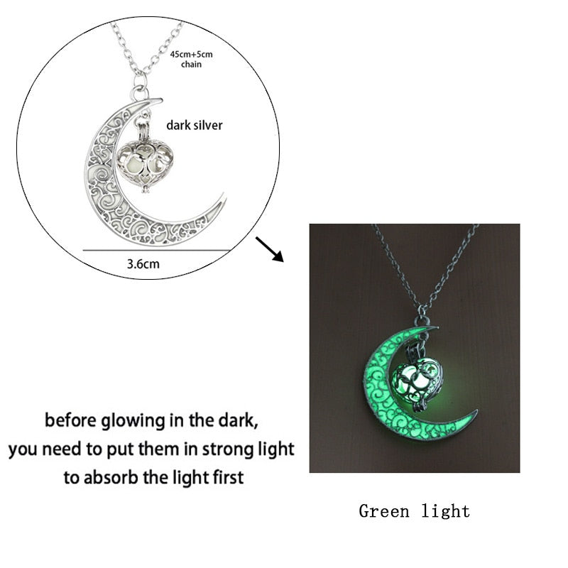 Luminous Dragon Necklace Glowing Night Fluorescence Silver Plated Glow In The Dark Necklace - MERGE.DAY.1.FREESTYLE