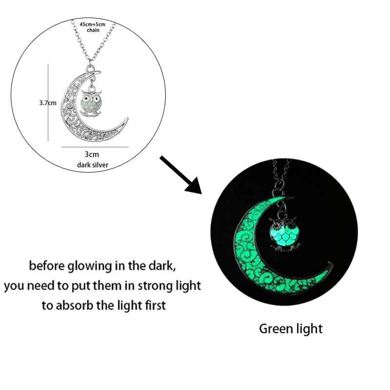 Luminous Dragon Necklace Glowing Night Fluorescence Silver Plated Glow In The Dark Necklace - MERGE.DAY.1.FREESTYLE