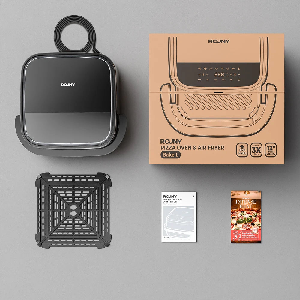 11-in-1 Square Modern Pizza Oven Air Fryer with View Window 2200W Touch Screen Household Use for Pizza Fries & Nuggets - MERGE.DAY.1.FREESTYLE