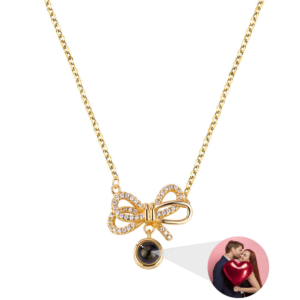 Customized Photo Bow Projection Memory Necklace - MERGE.DAY.1.FREESTYLE